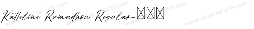 Katteline Rumadhon Regular字体转换